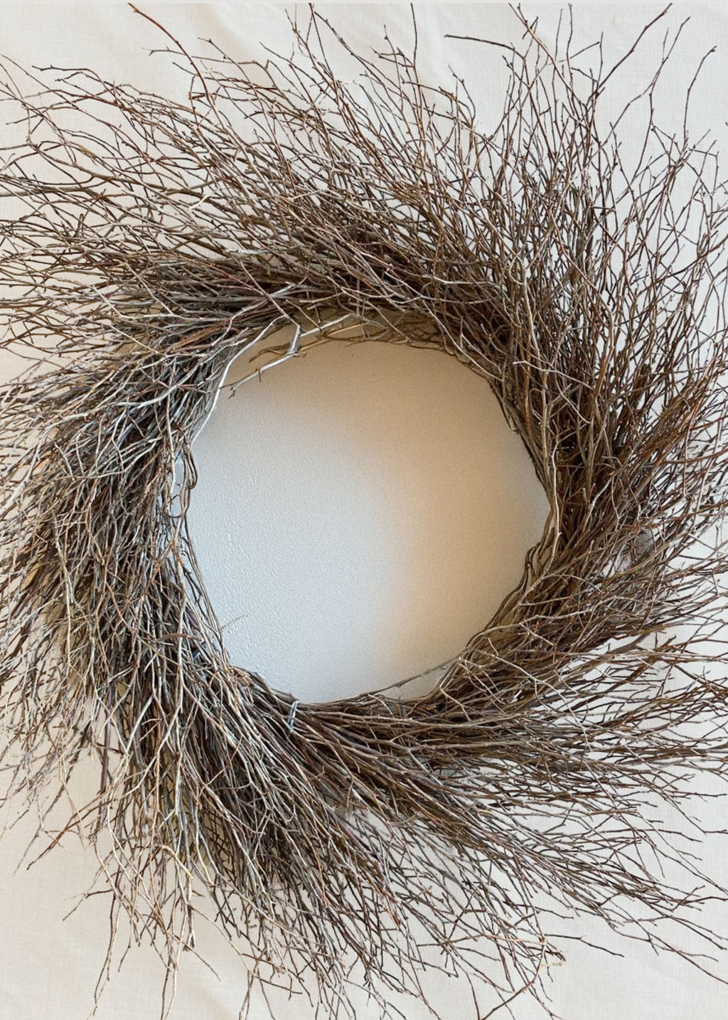 Natural Dried Sweet Huck Branch Wreath - 24"