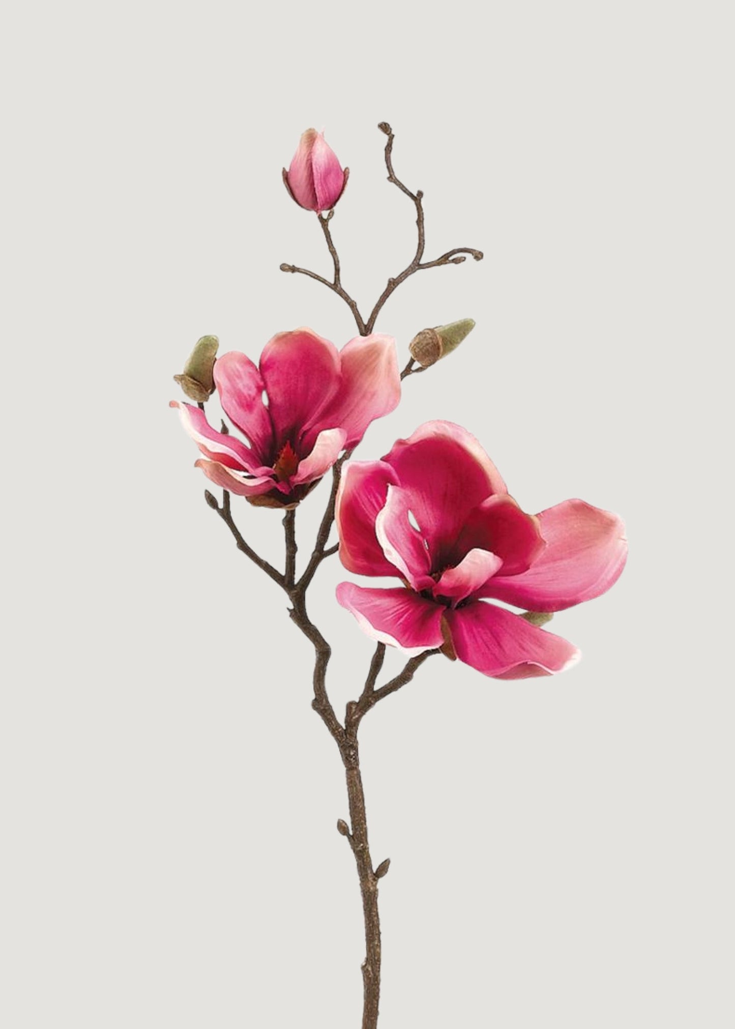 Artificial Magnolia Flower Pick in Pink - 19"