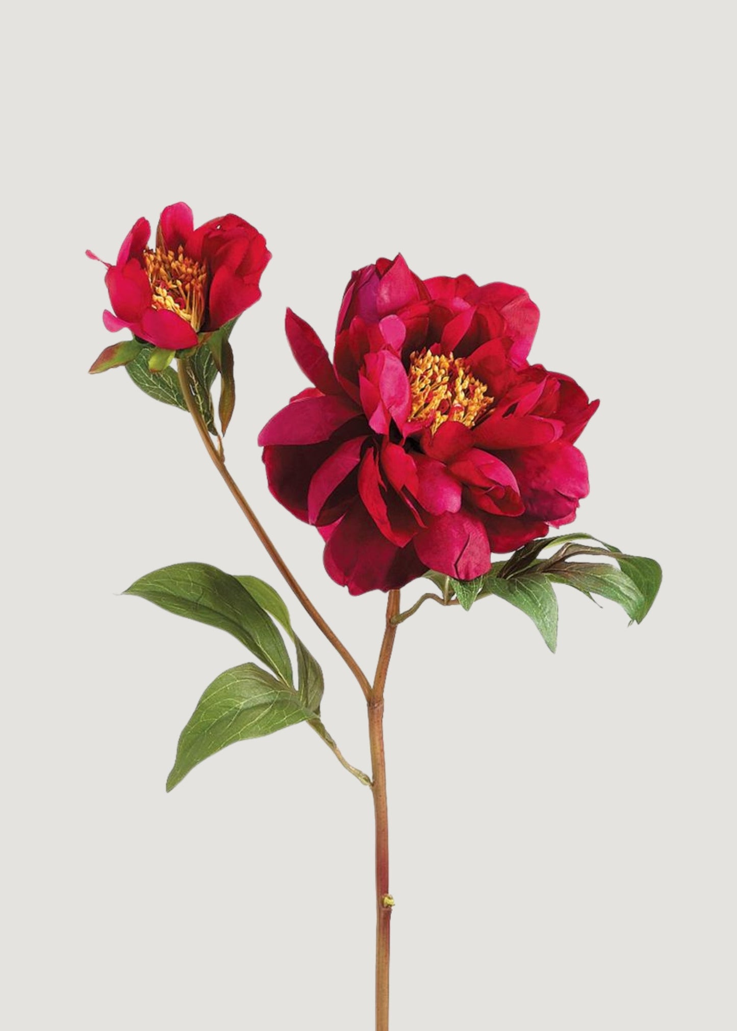 Large Vintage Peony Fake Flower in Fuchsia - 22.5"