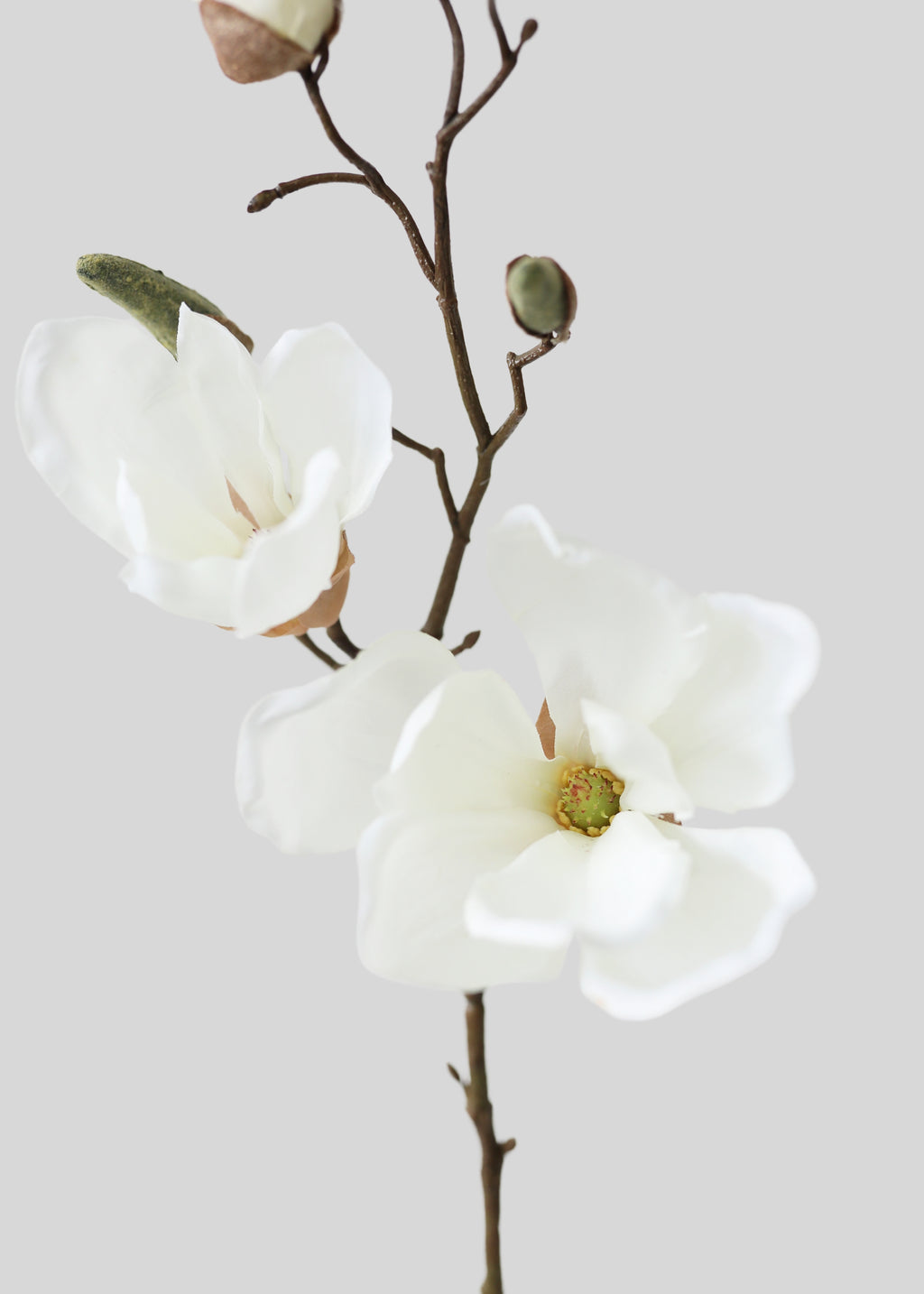 Cream Artificial Magnolia Flower Pick - 19"