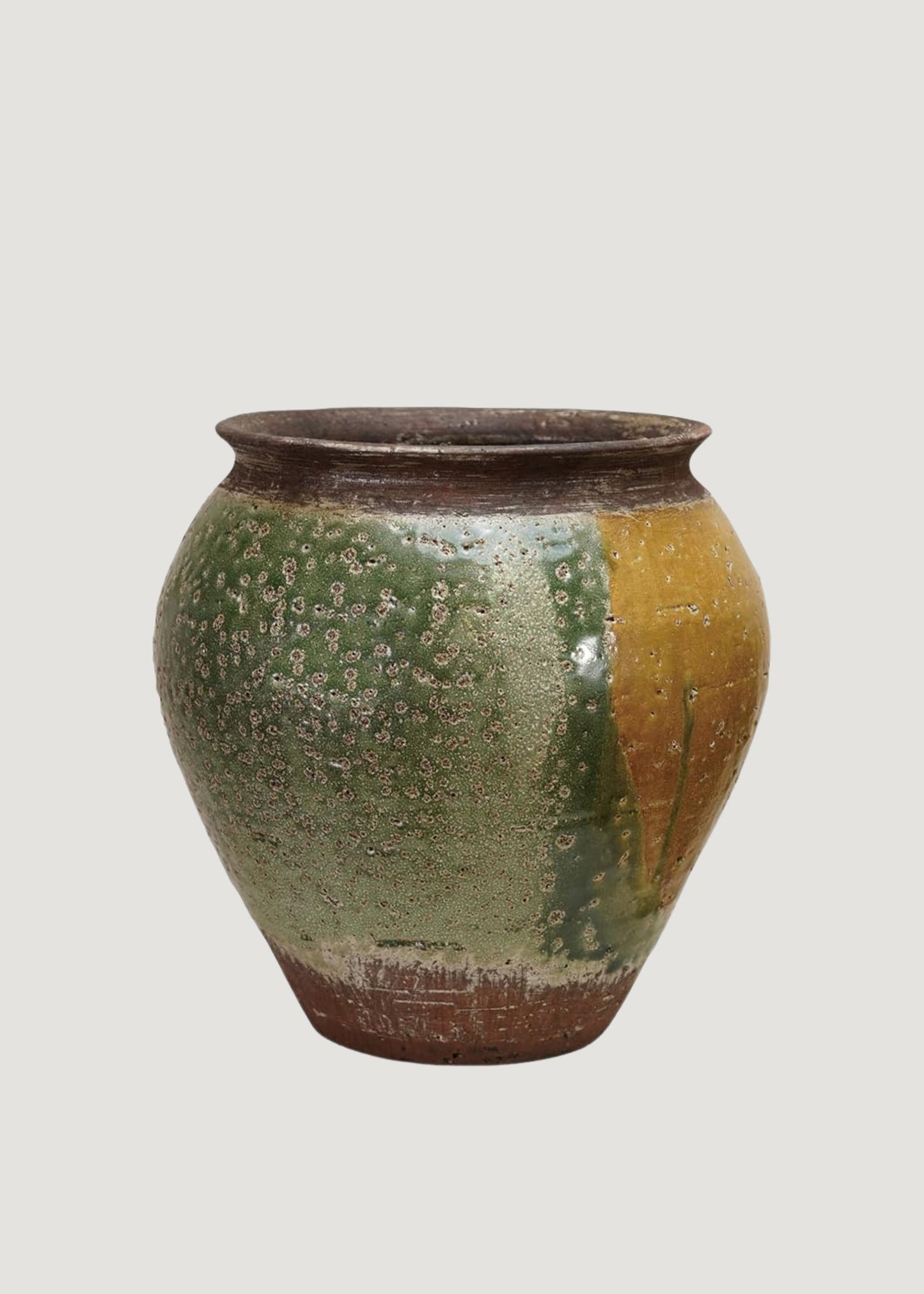 Earth-Toned Terra Cotta Planter with Glazed Finish - 10.75"