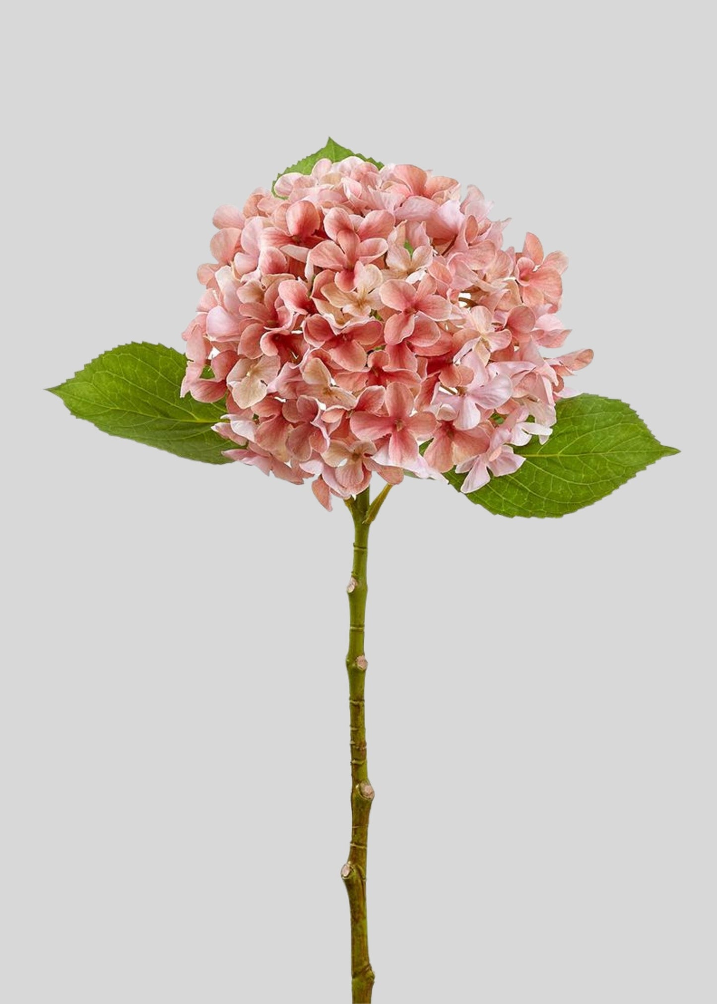 Mauve Pink Fake Hydrangea Flower - 17.5"