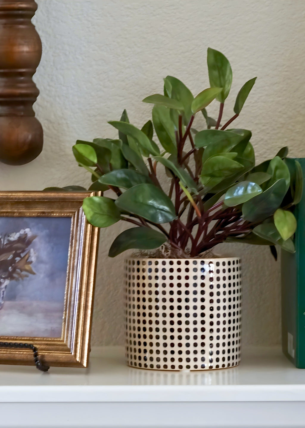 Deluxe Artificial Peperomia Leaf Branch - 36.25"