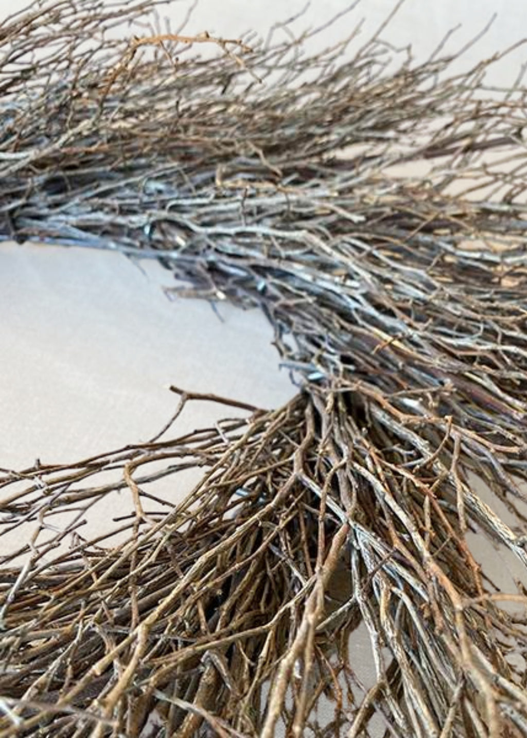 Natural Dried Sweet Huck Branch Wreath - 24"