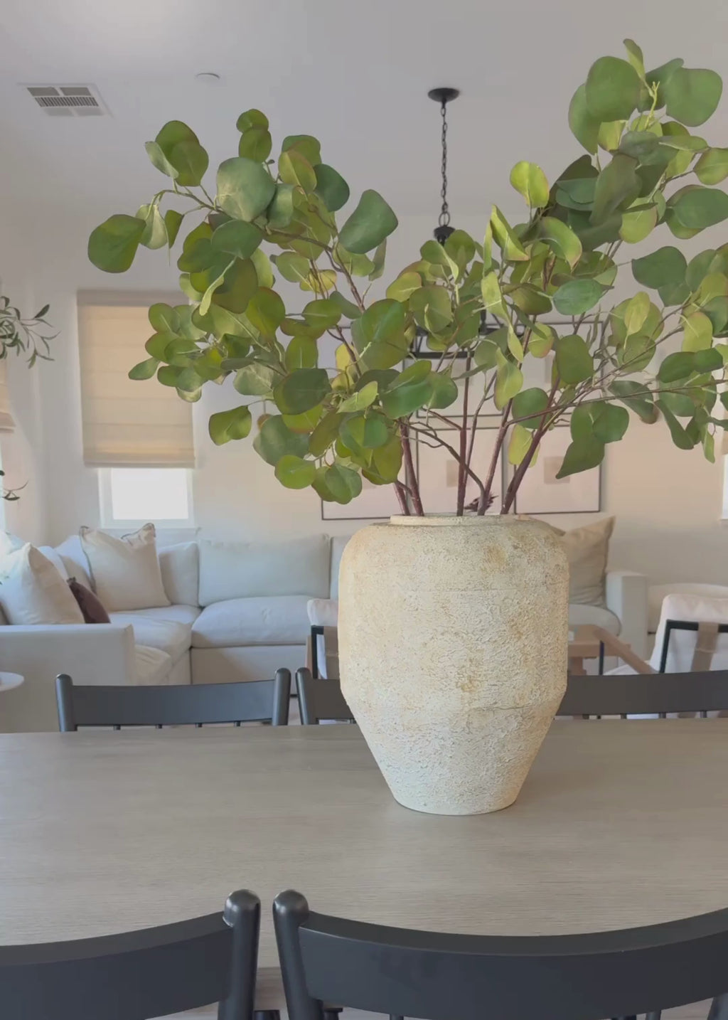 Faux Silver Dollar Eucalyptus Branch - 39"
