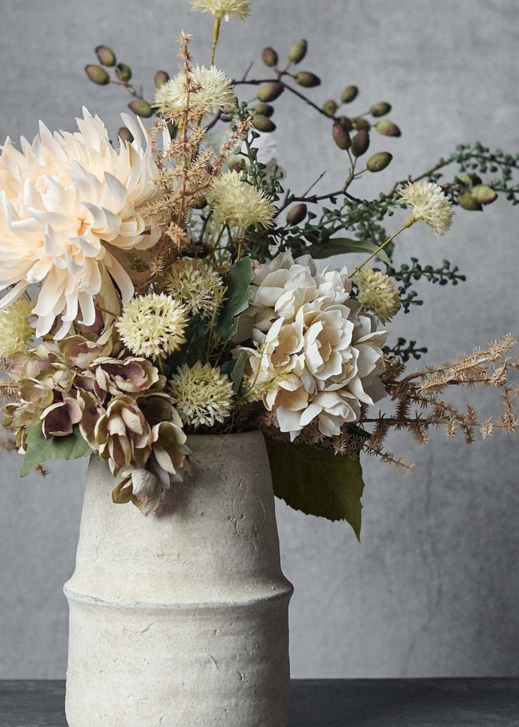 Abigail Ahern Hydrangea Fake Flower in Beige - 13.75"