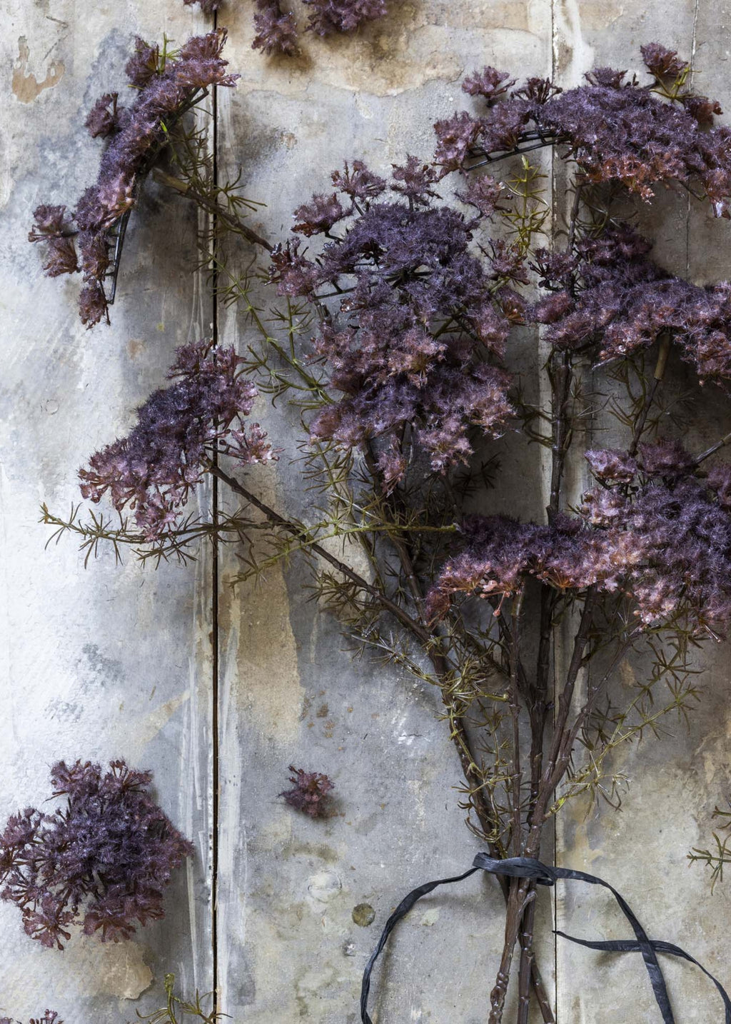 Purple Fake Queen Anne's Lace Wildflower Branch - 31"