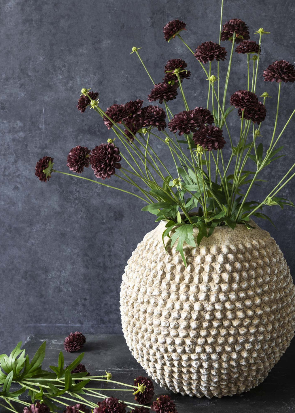 Abigail Ahern Artificial Clove Wildflower Stem in Deep Purple - 29.5"
