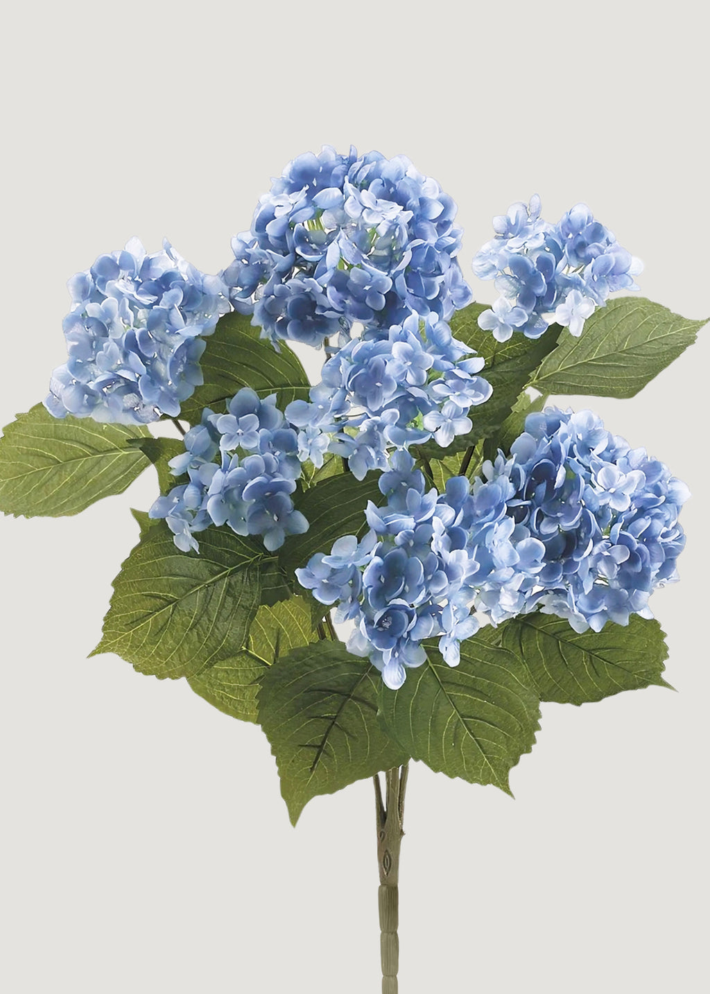 Blue Blooming Artificial Hydrangea Bush - 22"