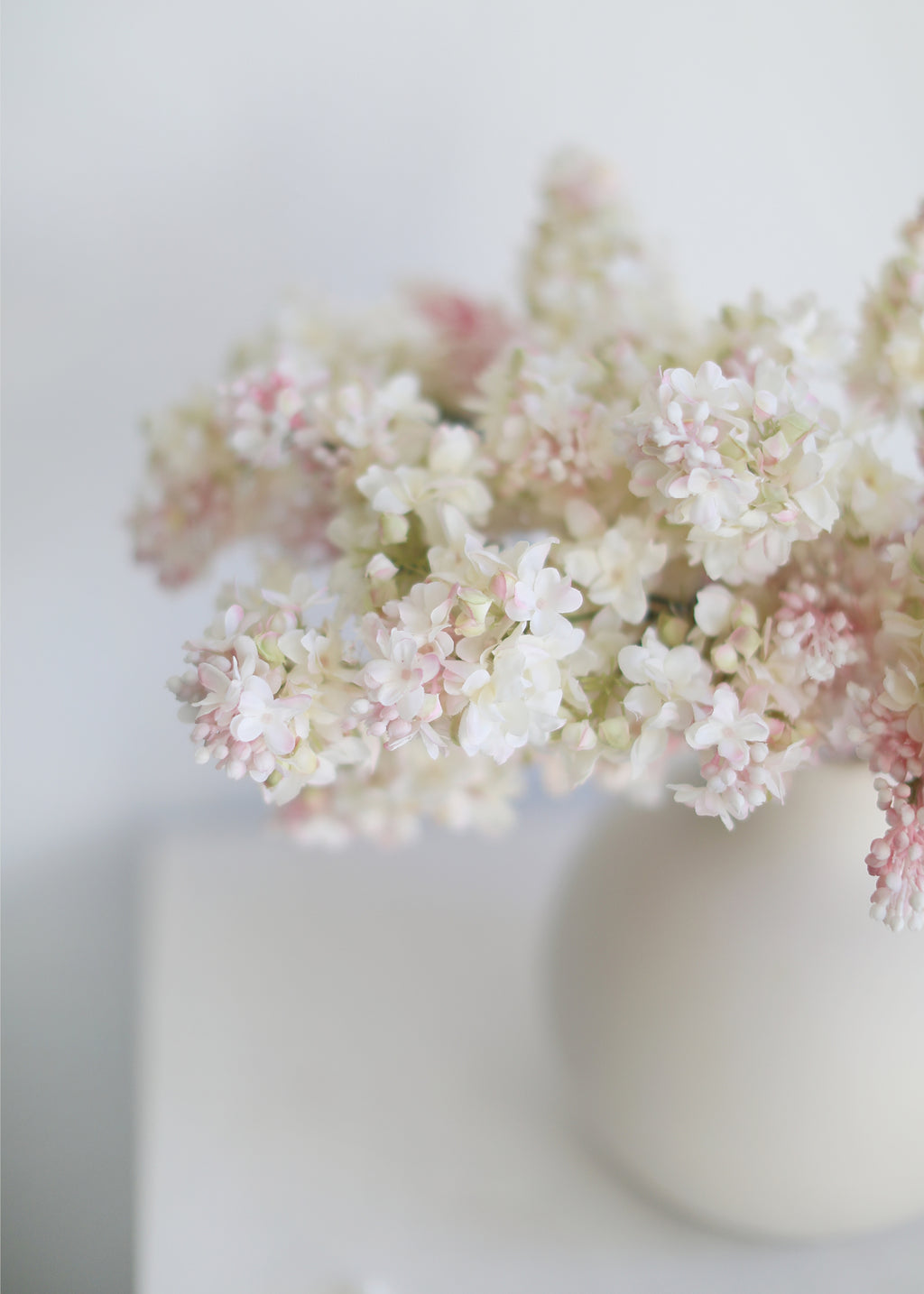 Pink Cream Artificial Lilac Flower - 25"