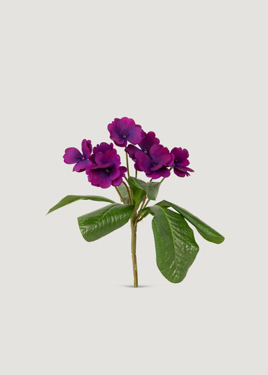 Small UV Treated Indoor/Outdoor Fake African Violet Bush - 8"