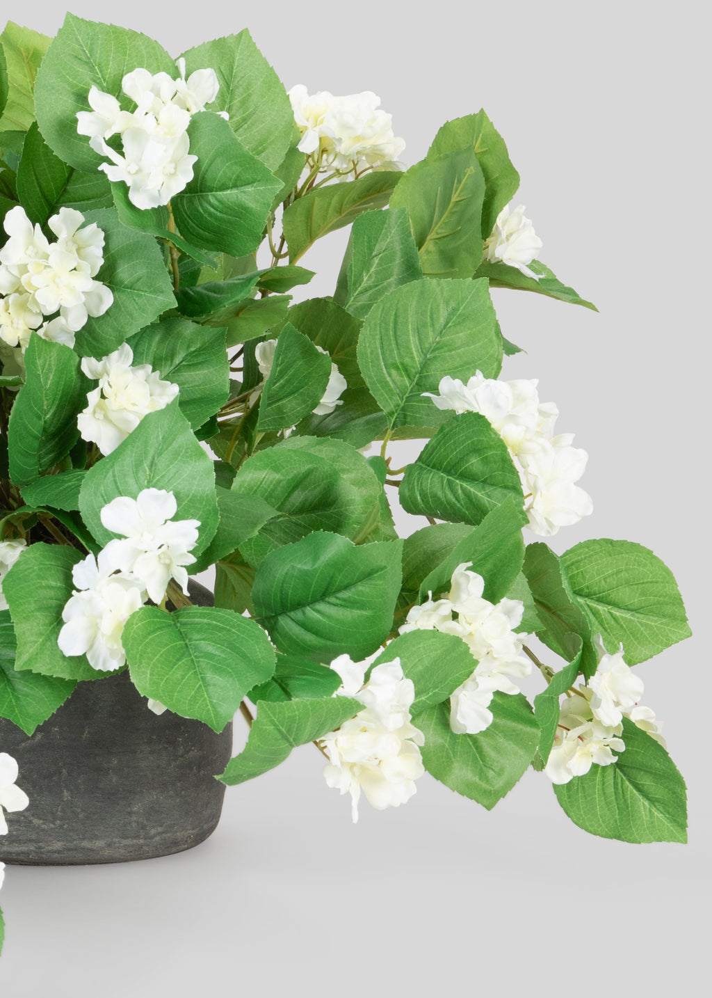 Outdoor Artificial Plant UV Treated Hanging Hydrangea Bush - 27"