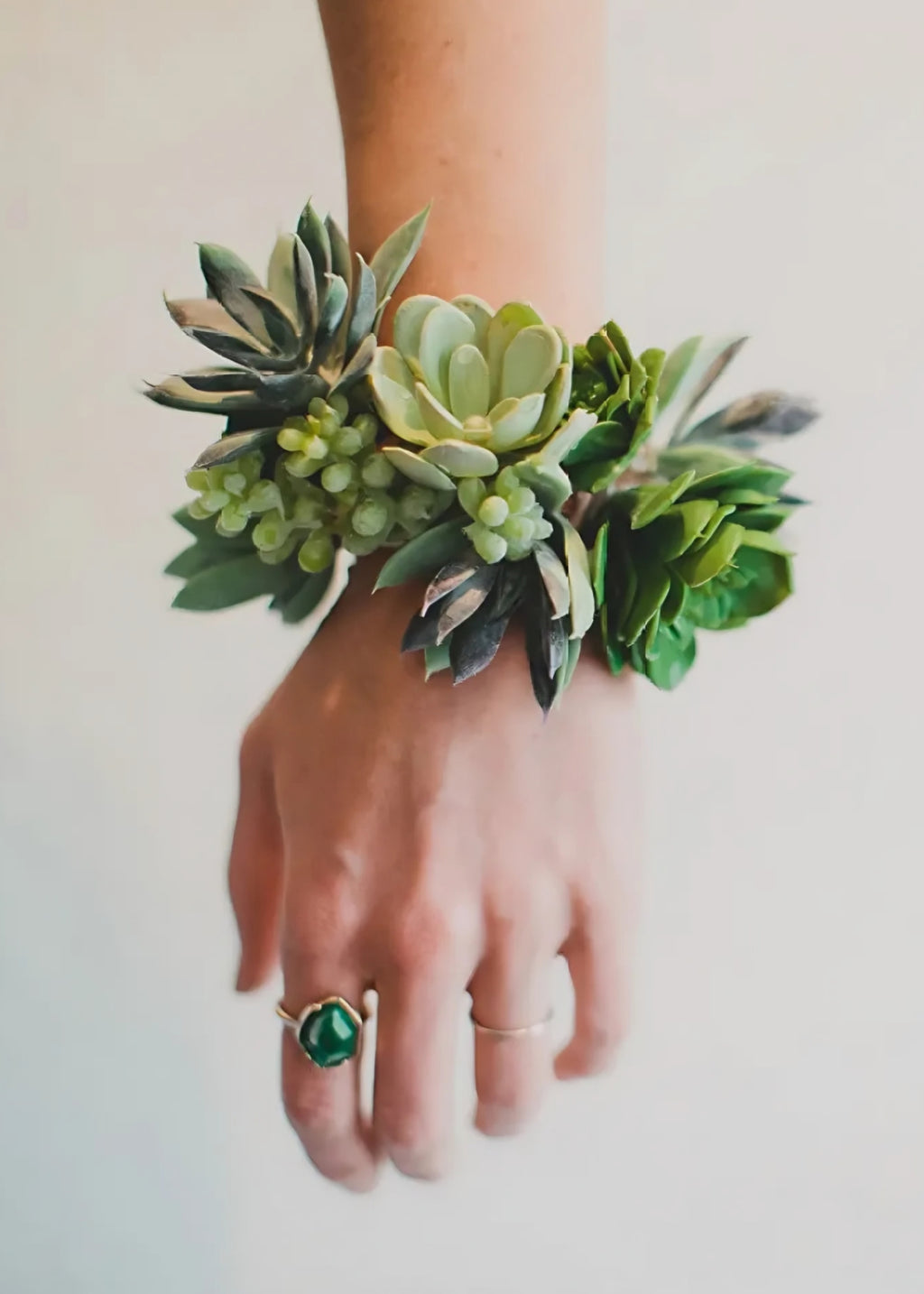 Pack of 3 Fake Echeveria Mini Succulents - 2-3.5" Wide