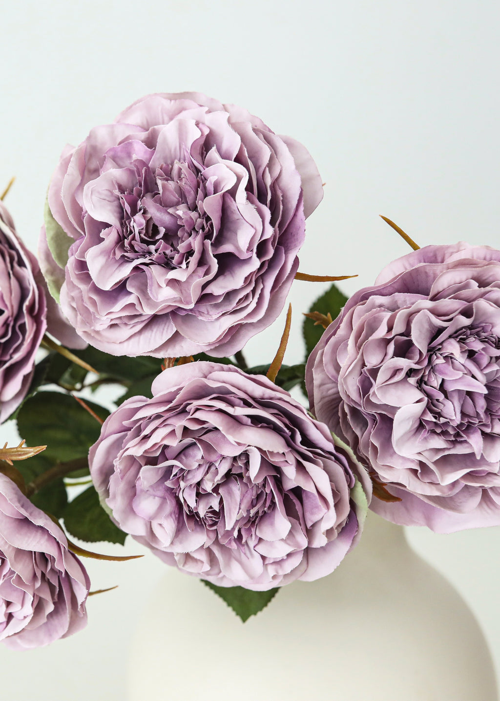 Lavender Artificial Cabbage Rose Flower - 21.25"