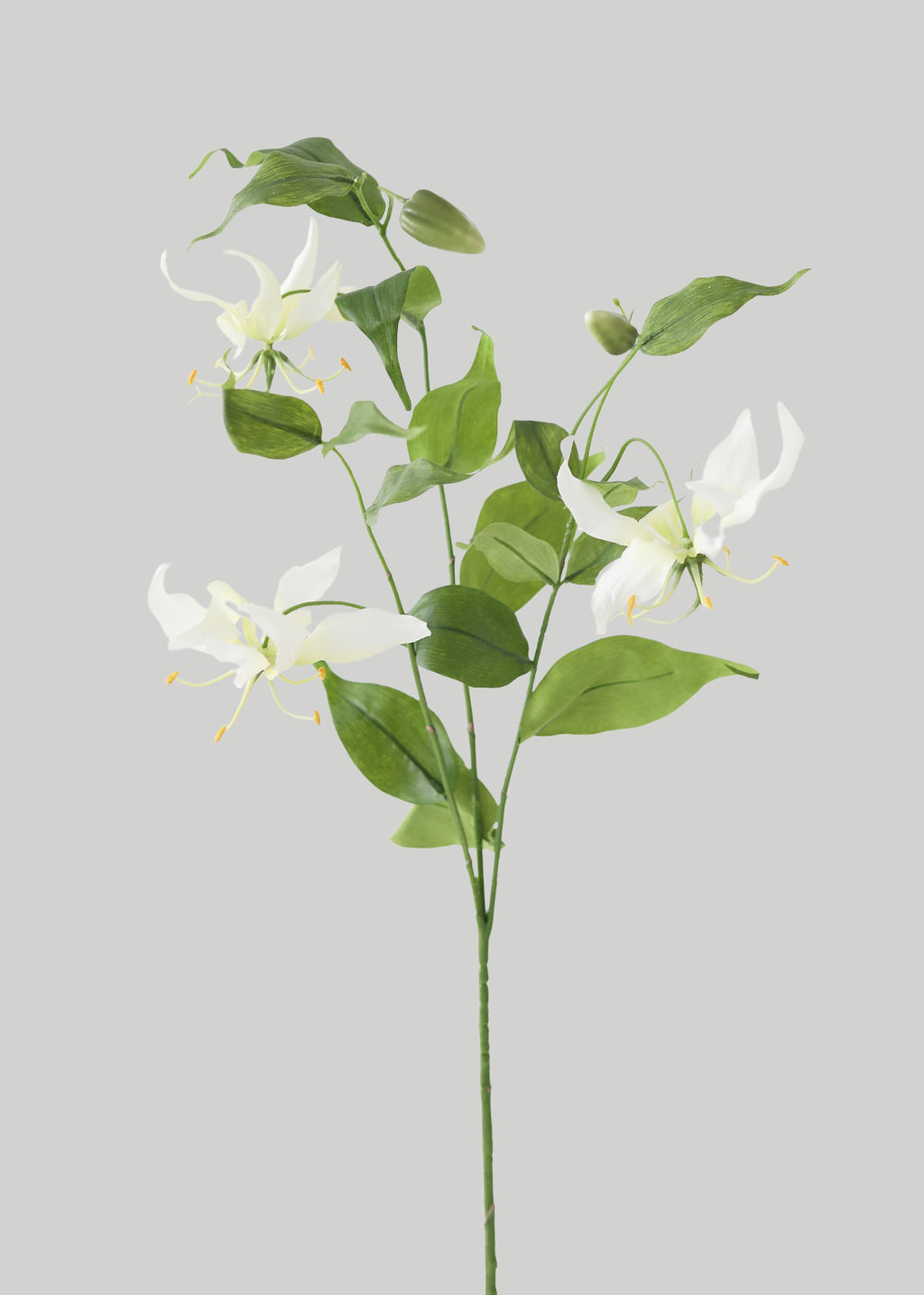 Tropical Fake Gloriosa Lily in Cream White - 34"