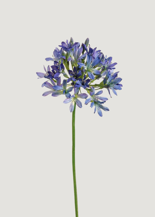 Blue and Purple Fake Agapanthus Flower - 35"