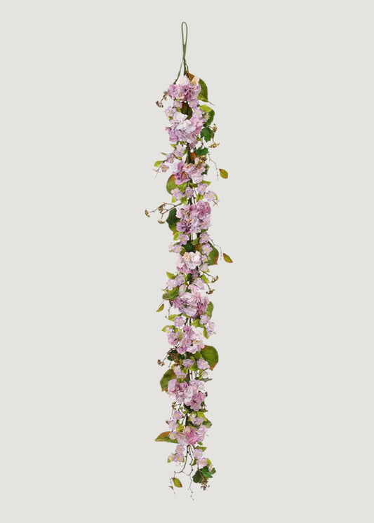 Lavender Fake Blooming Hydrangea Flower Garland - 72"