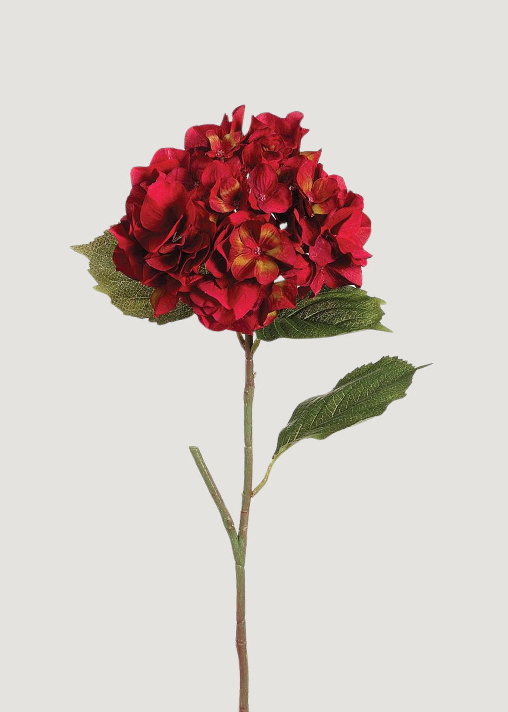 Artificial Blooming Hydrangea Flower in Red - 23"