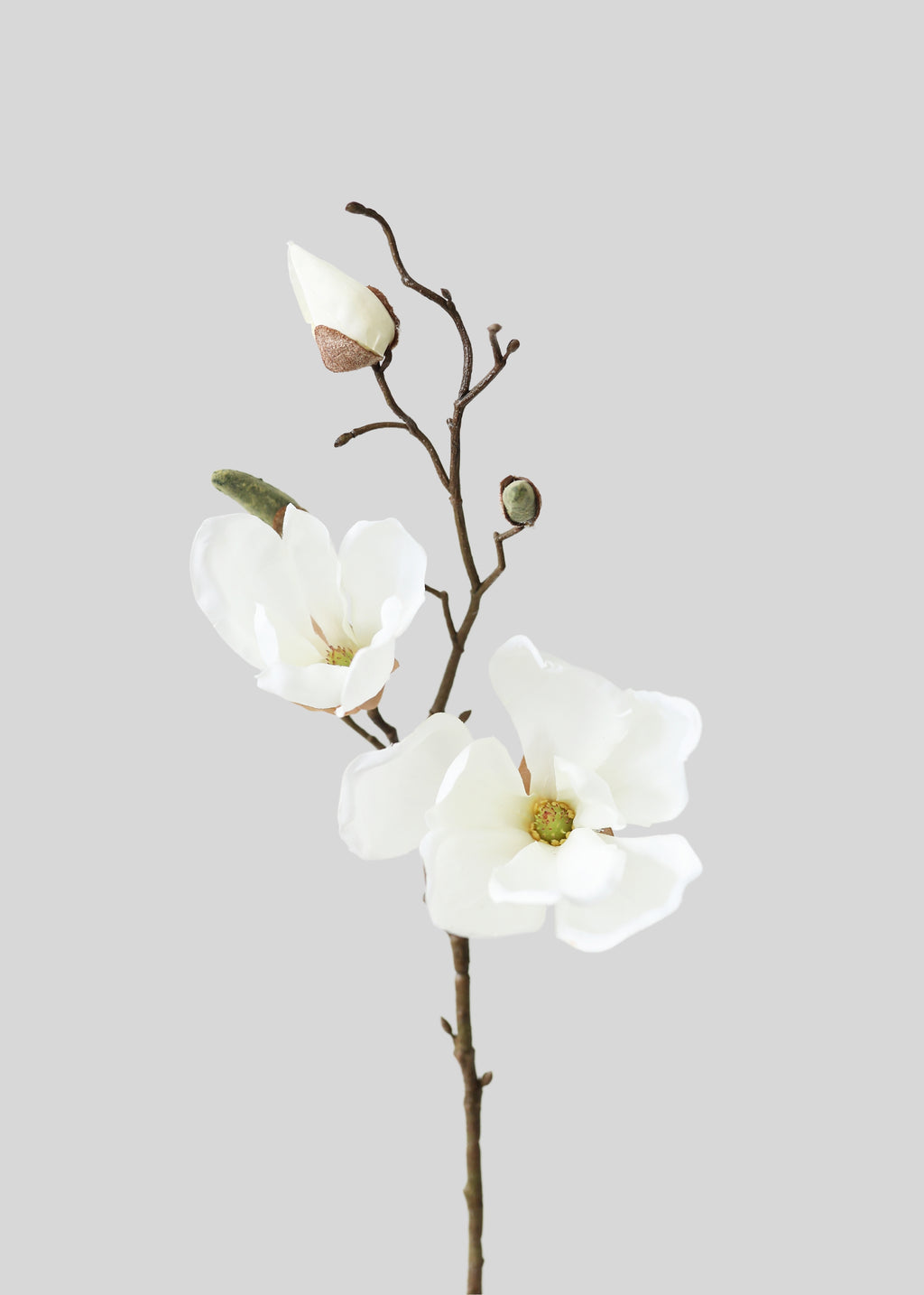 Cream Artificial Magnolia Flower Pick - 19"