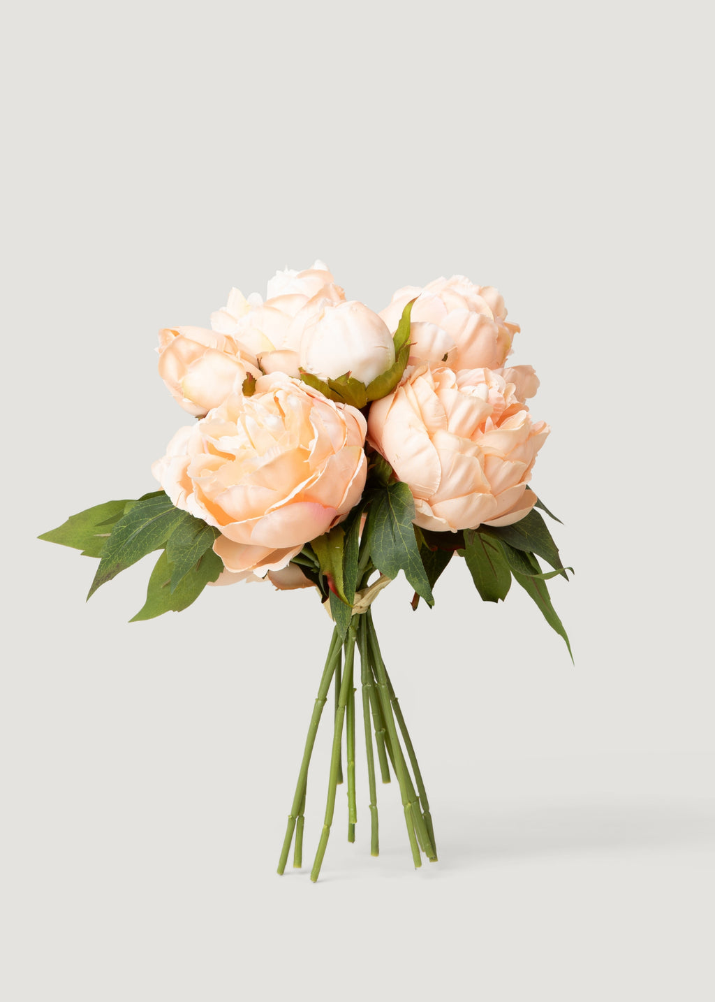 Artificial Peony Flower Bundle in Blush Peach - 13"