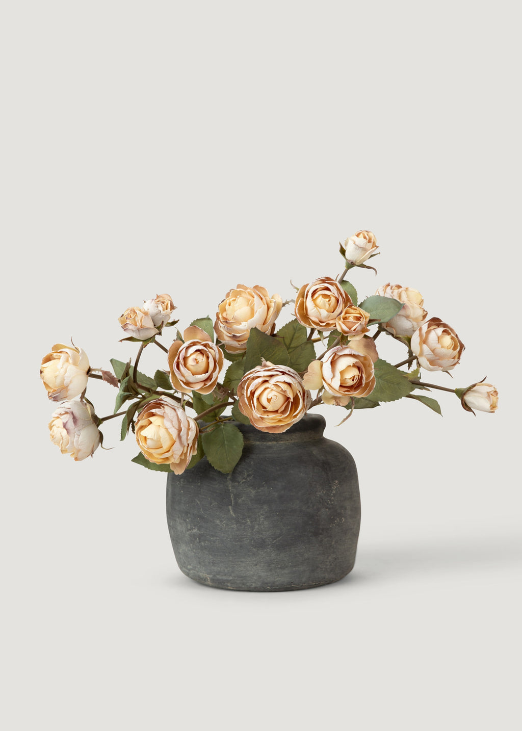Dried Look Fake Roses in Beige - 21"