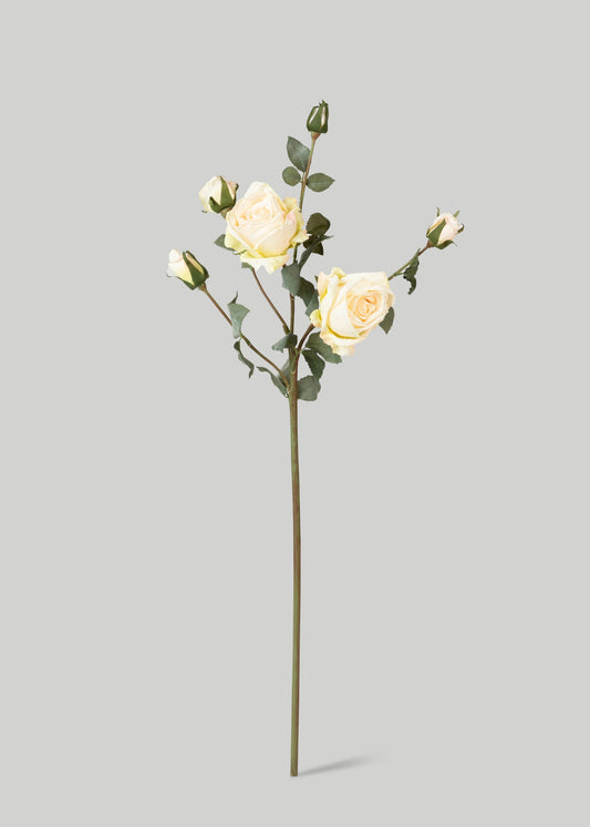Artificial Roses in Cream - 27.5"