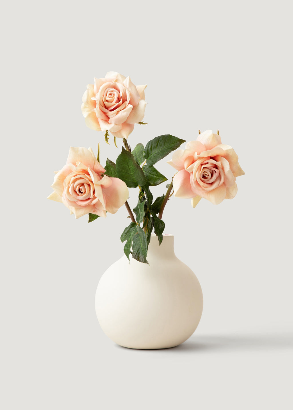 Real Touch Artificial Duchess Rose in Peach Dust- 20"