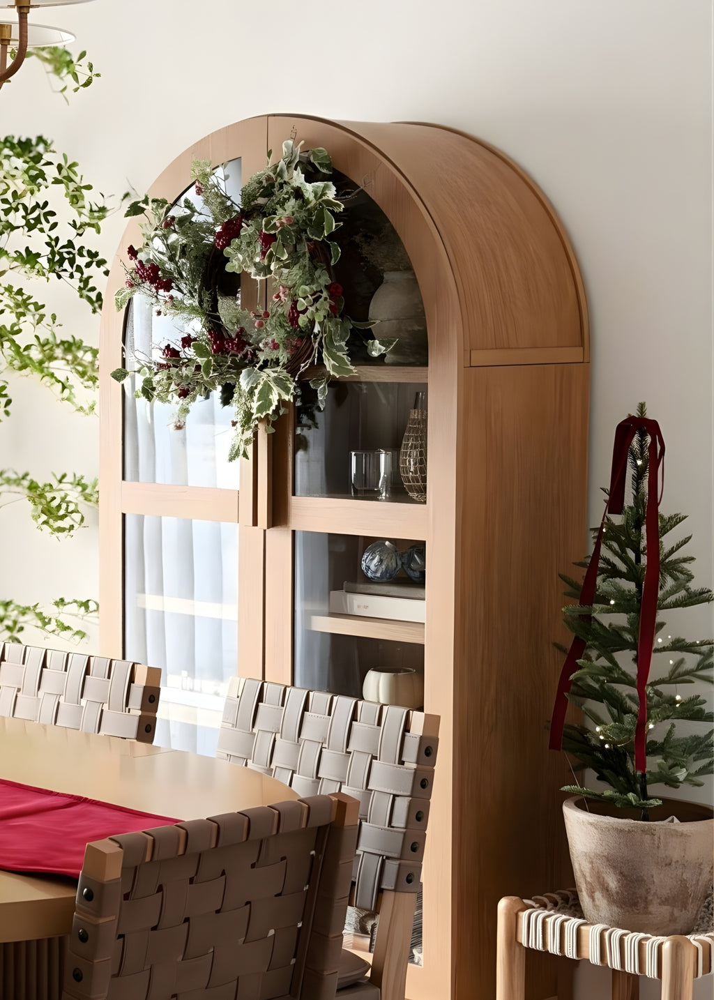 Winter Frost Holly and Red Berry Holiday Wreath - 24"