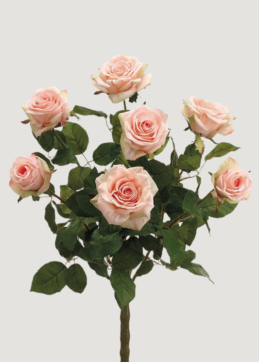 Fake Confetti Rose Bush in Peach Pink - 21.5"