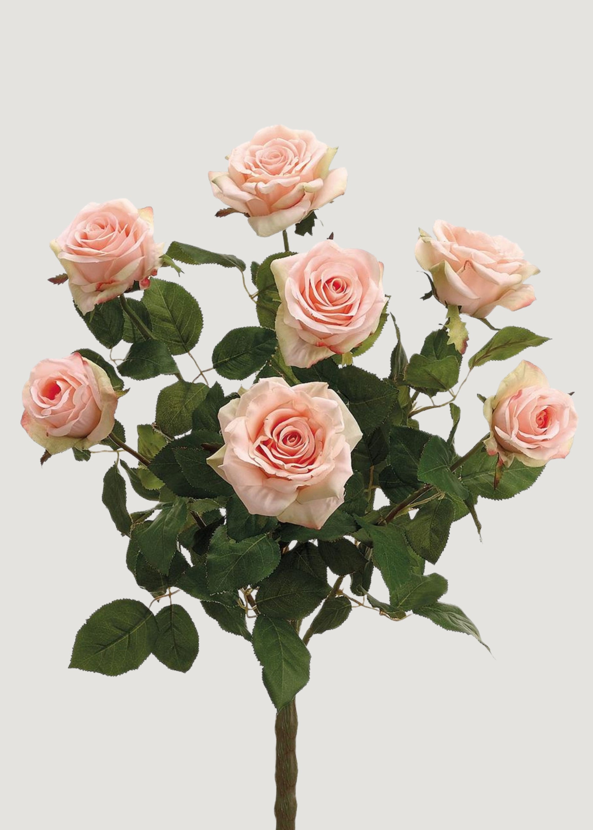 Fake Confetti Rose Bush in Peach Pink - 21.5"