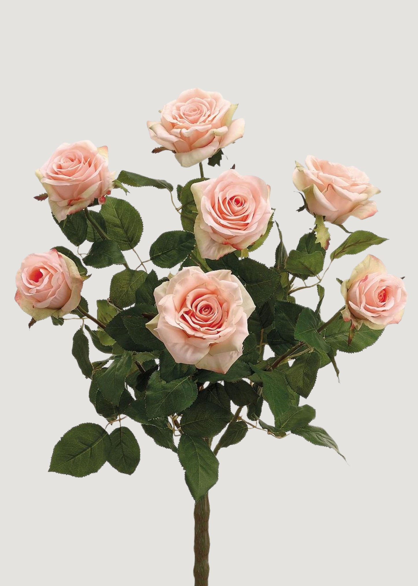 Fake Confetti Rose Bush in Peach Pink - 21.5"