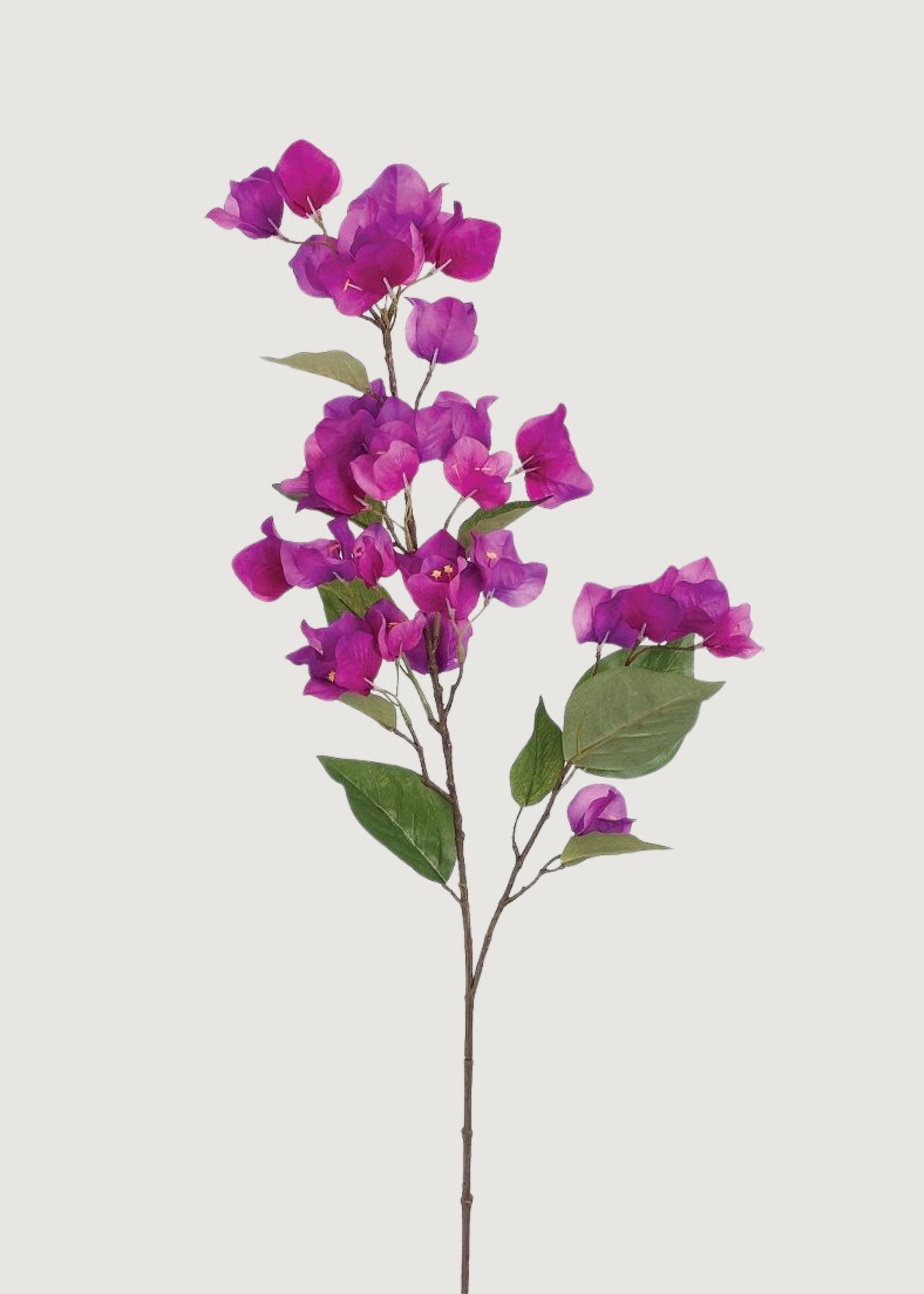 Purple Artificial Bougainvillea Flower Branch - 34"