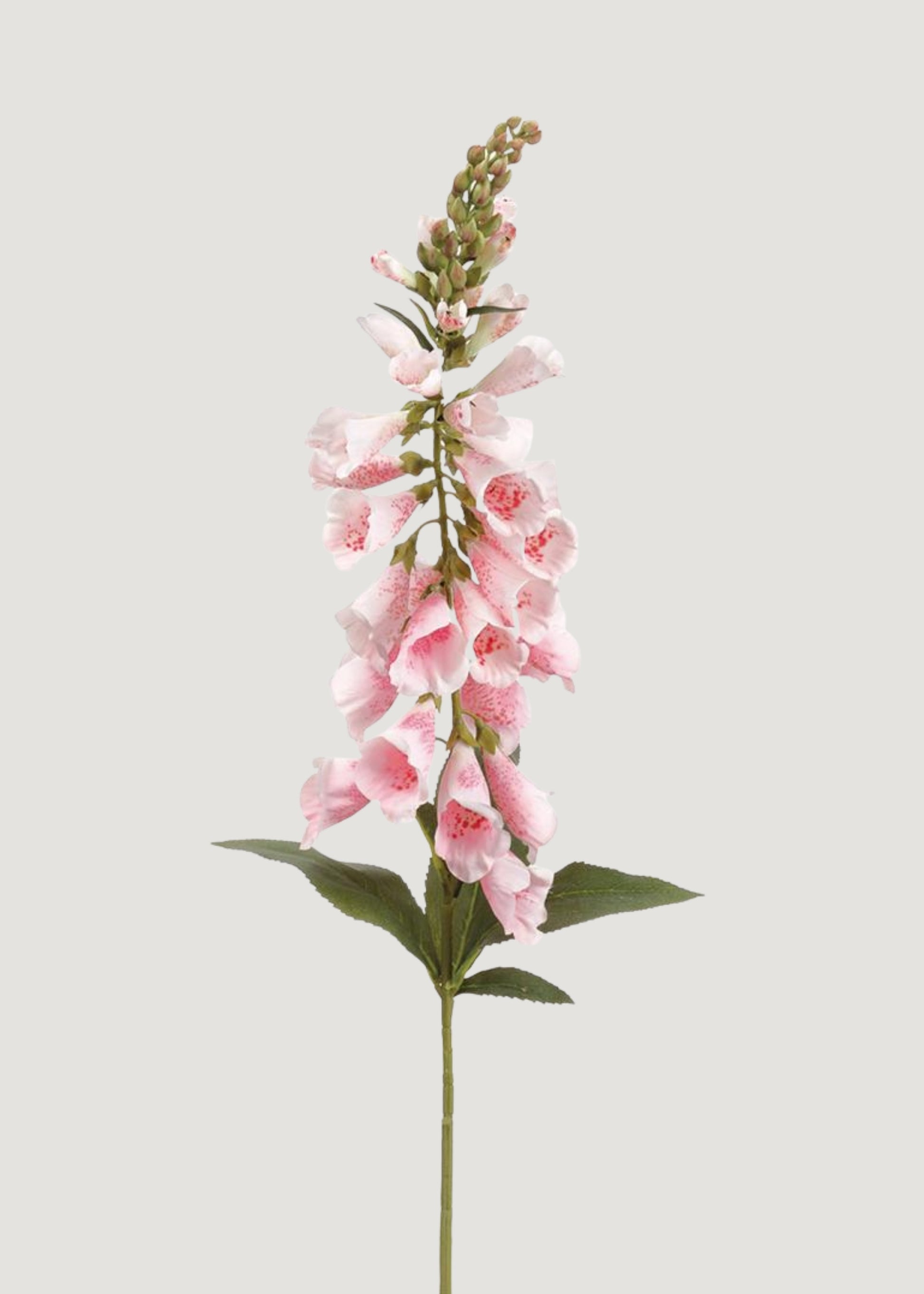 Pink Blooming Artificial Foxglove Flower Branch - 38"