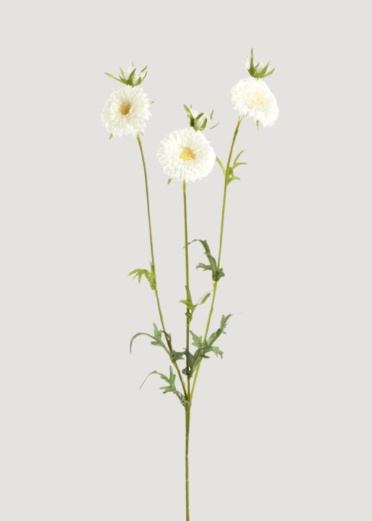 Fake Gerbera Daisy Flower Spray in White - 26"