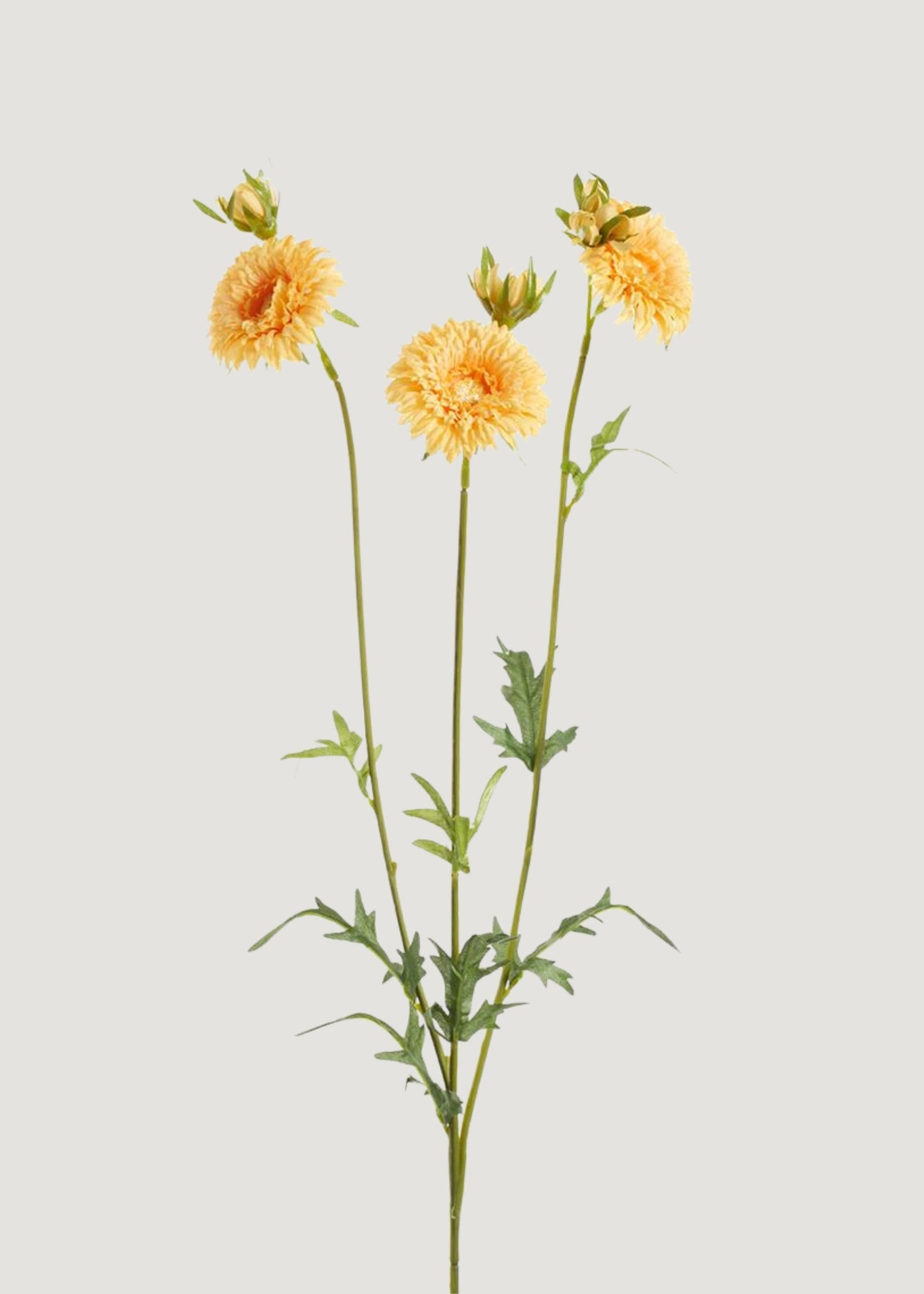Artificial Gerbera Daisy Flower Spray in Yellow - 26"