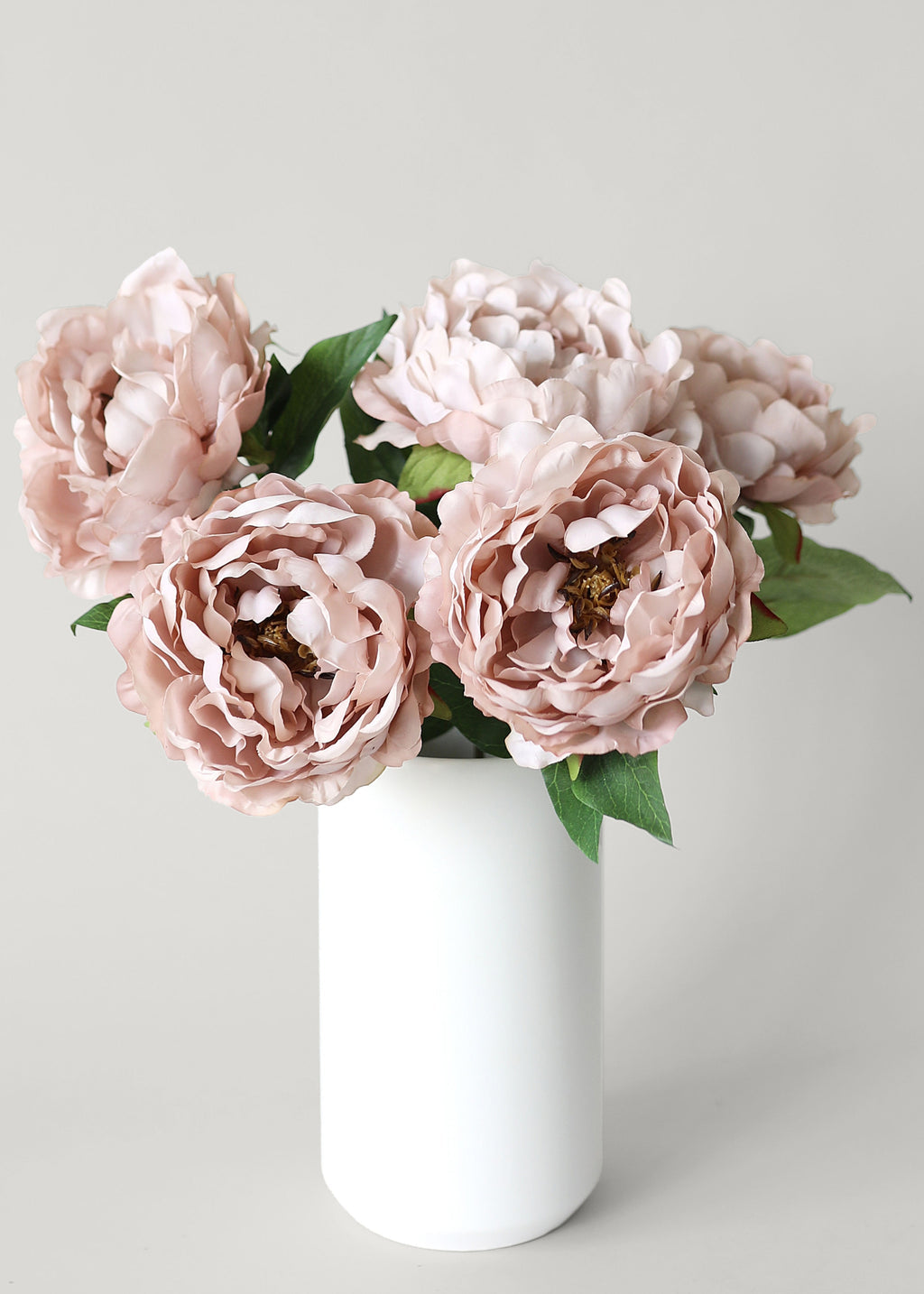 Artificial Peony Flower in Mauve Beige - 18.5"