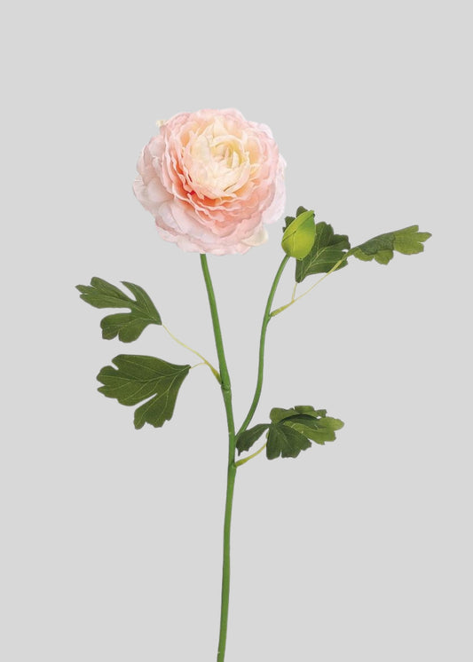 Soft Pink Artificial Ranunculus Flower - 19"