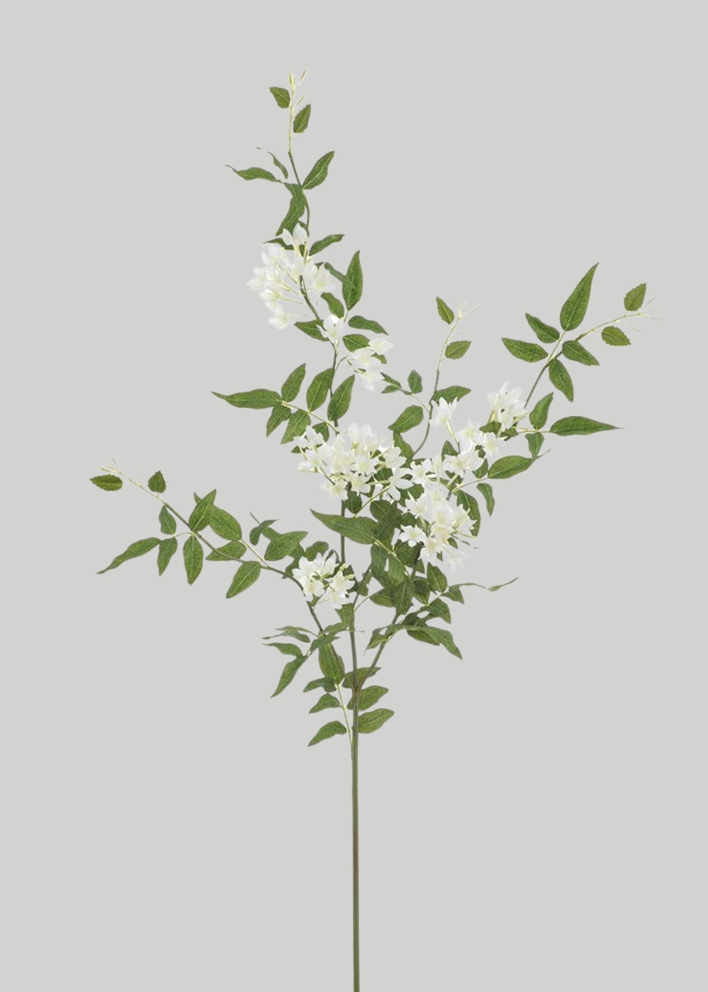Tropical Fake Stephanotis Blooming Flower Branch in White - 43"