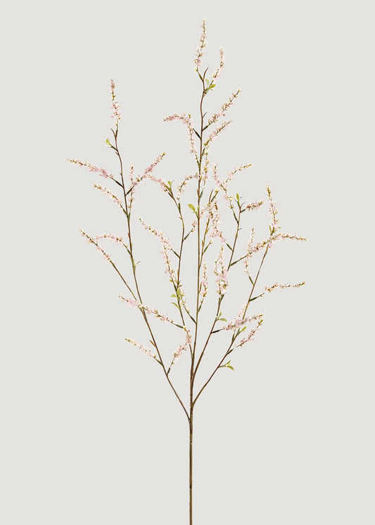 Pink Artificial Spirea Wildflower Branch - 39.5"