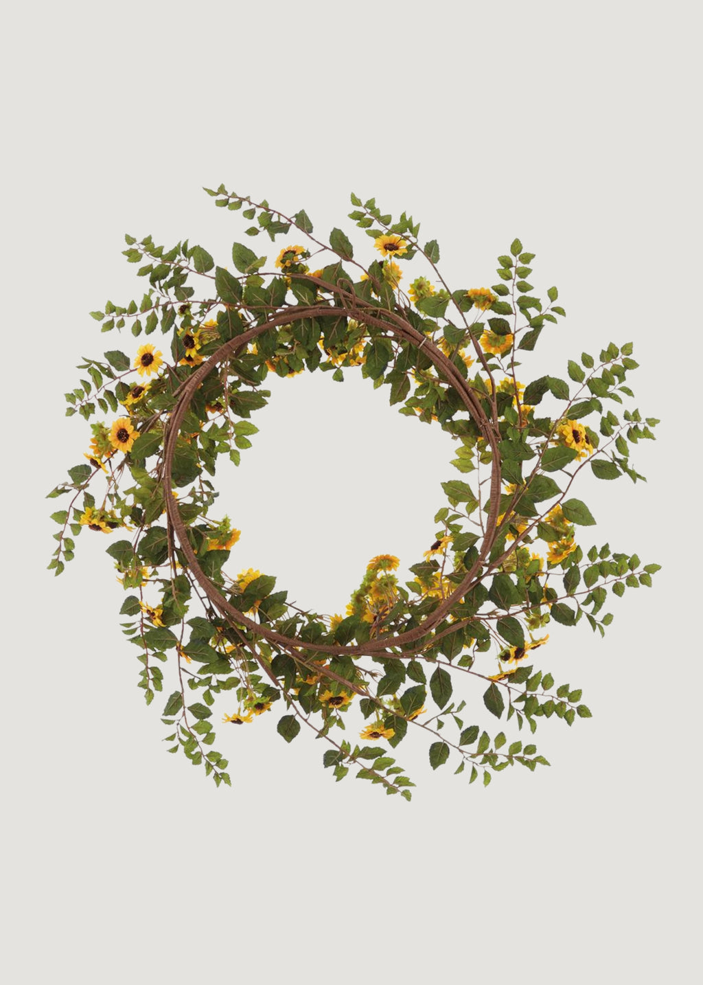 Yellow Artificial Sunflower Wreath - 28"