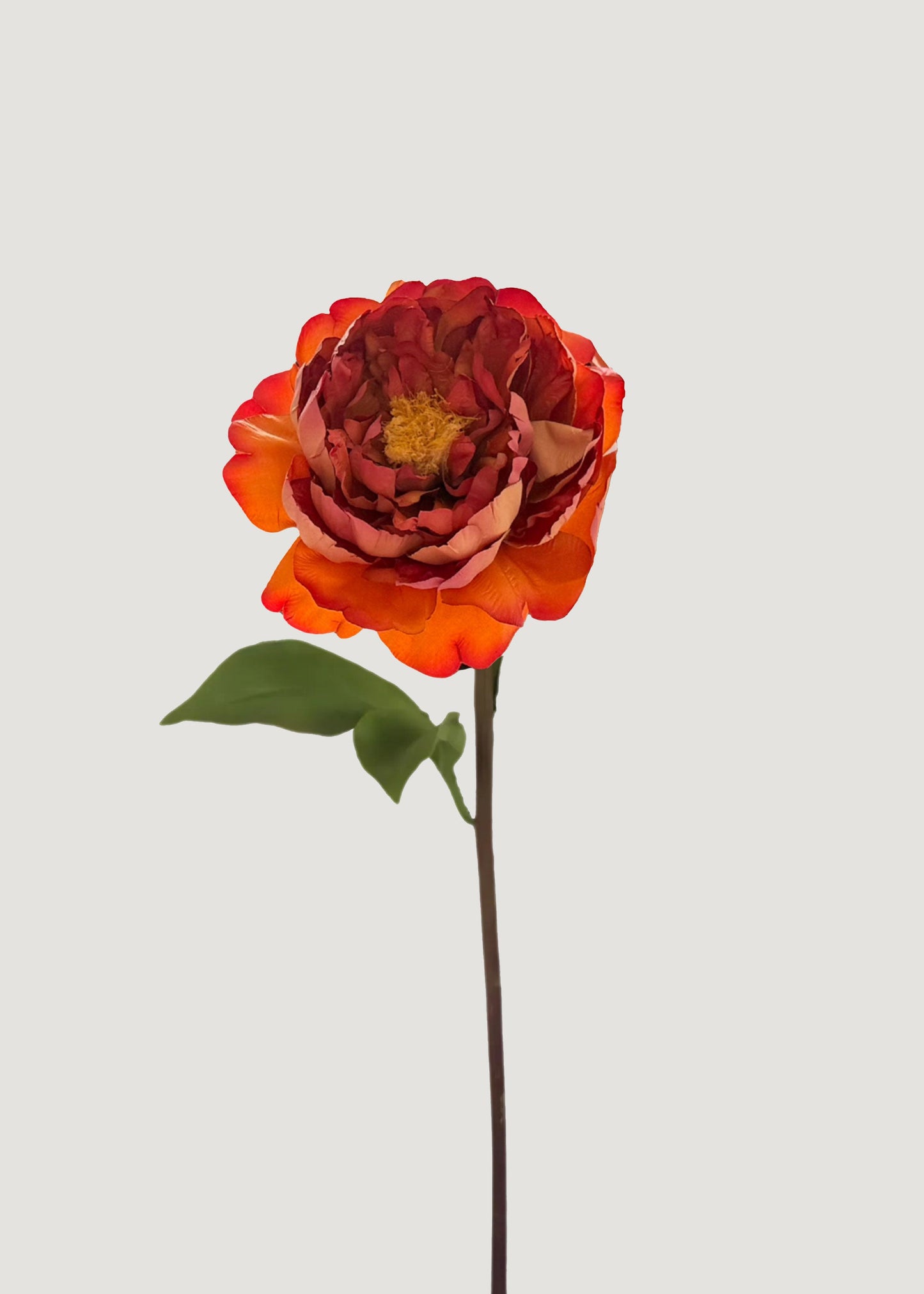 Artificial Peony in Fall Rust Hue - 32"