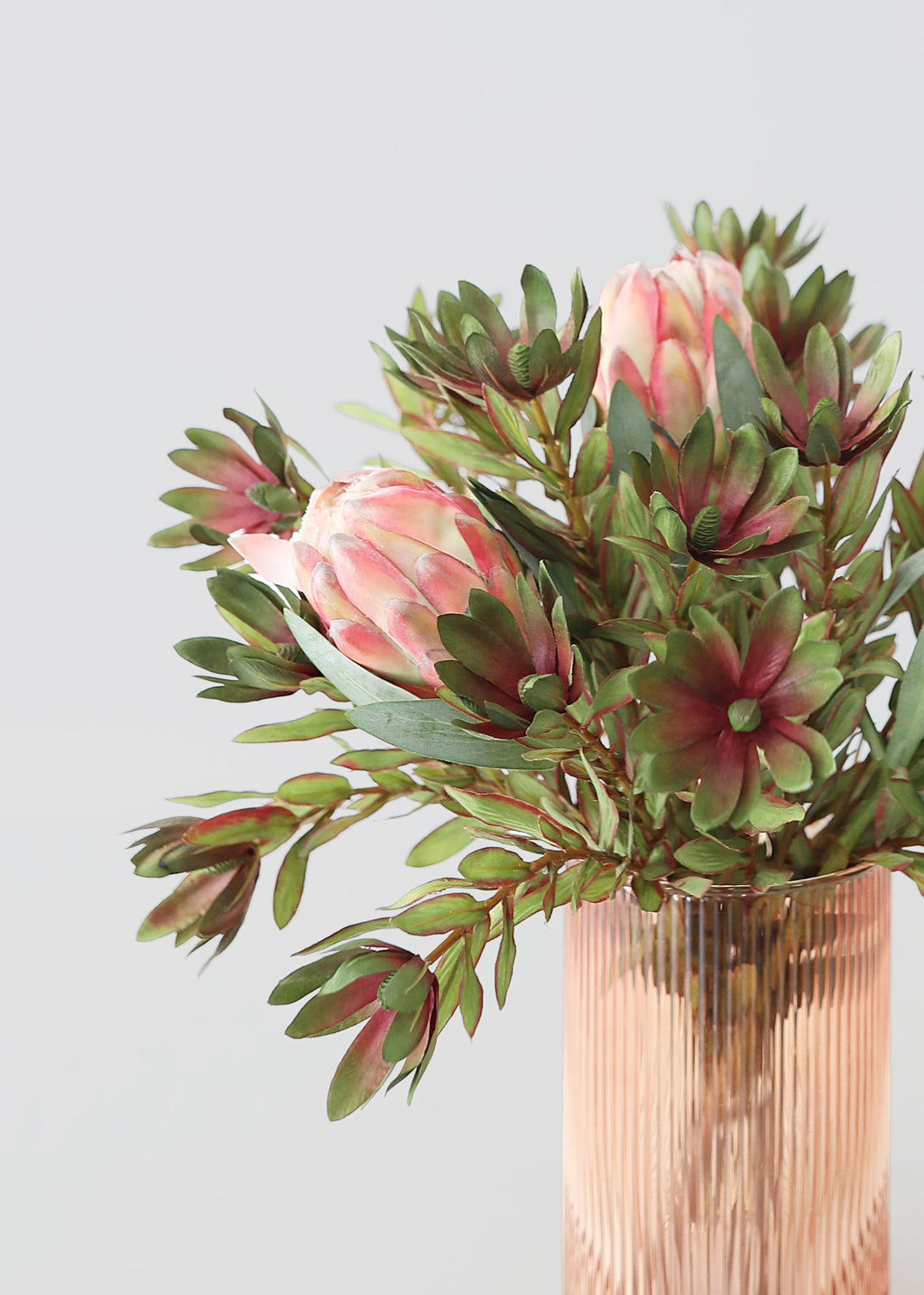 Green Artificial Wild Protea Foliage - 26.25"