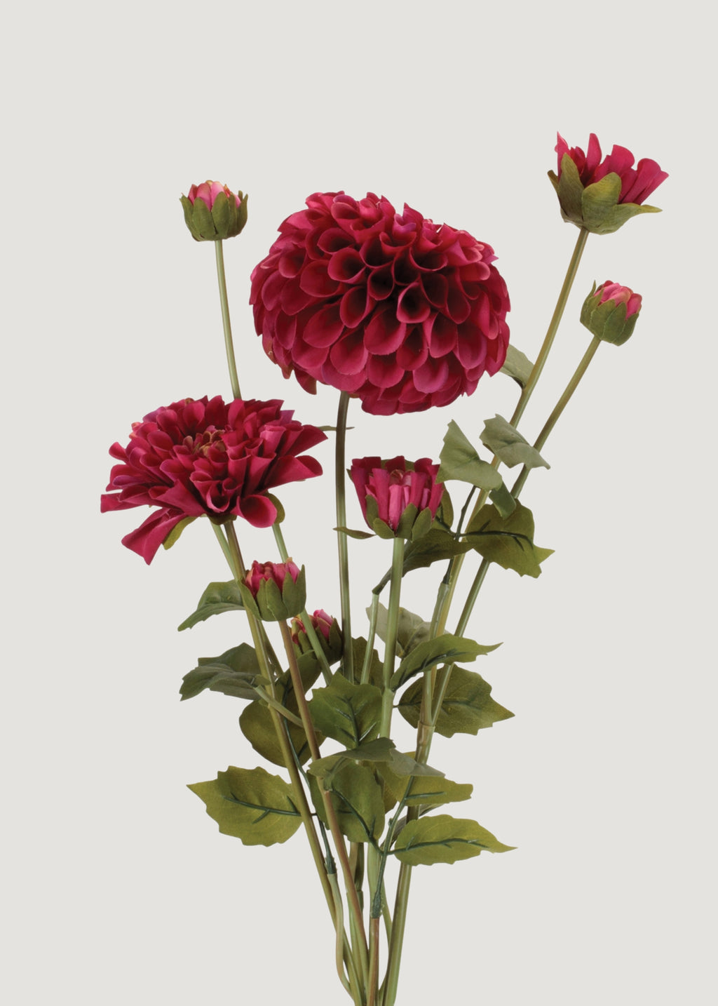 Fuchsia Artificial Zinnia Flower Bundle - 23.5"