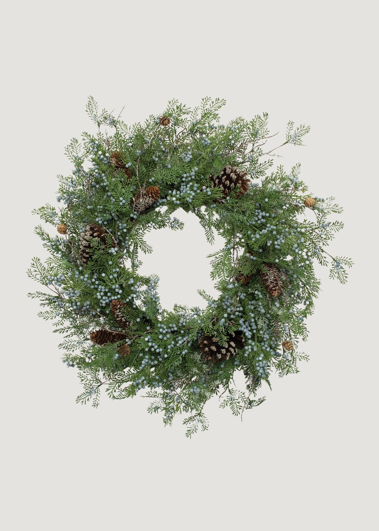 Luxe Faux Juniper Pinecone Wreath - 26"