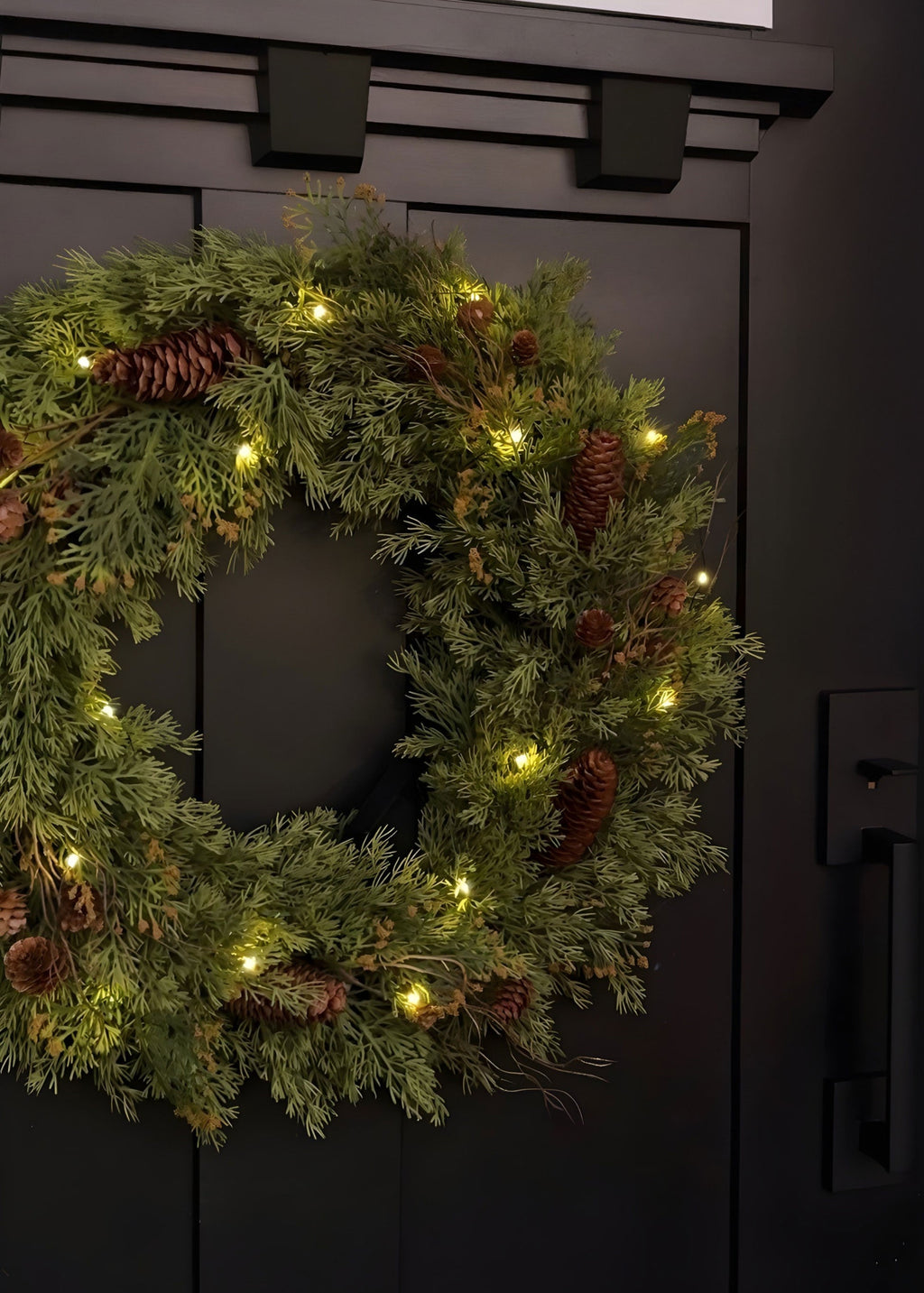 SAVE - Artificial Pine Holiday Wreath with Cones - 24"