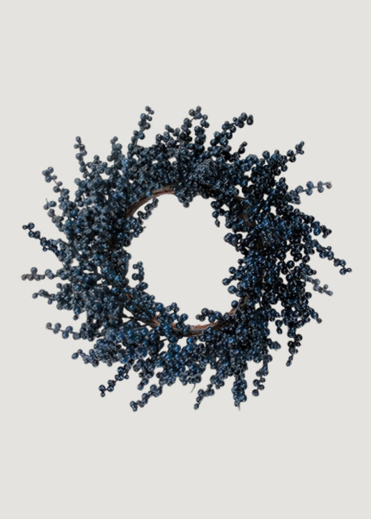 Burst of Blue Holiday Berry Wreath  - 20"