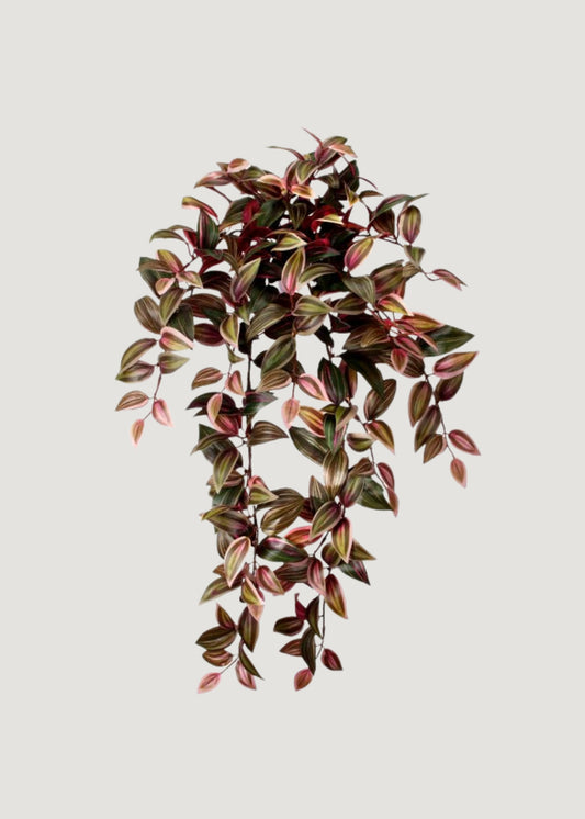 Burgundy Blush Artificial Tradescantia Hanging Plant - 30"