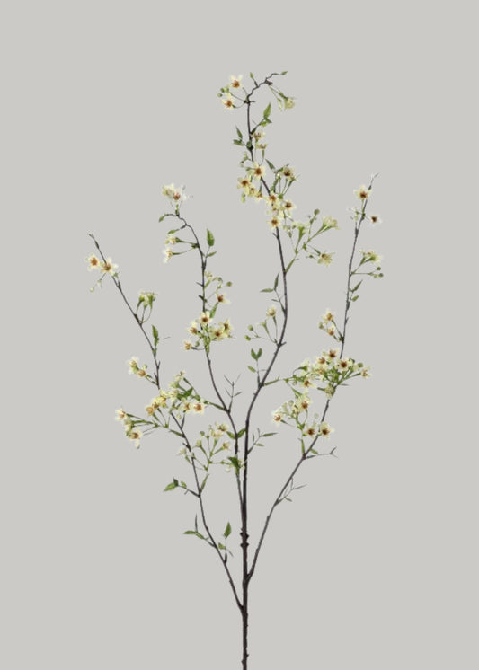 Green Artificial Waxflower Blossom Branch - 40"