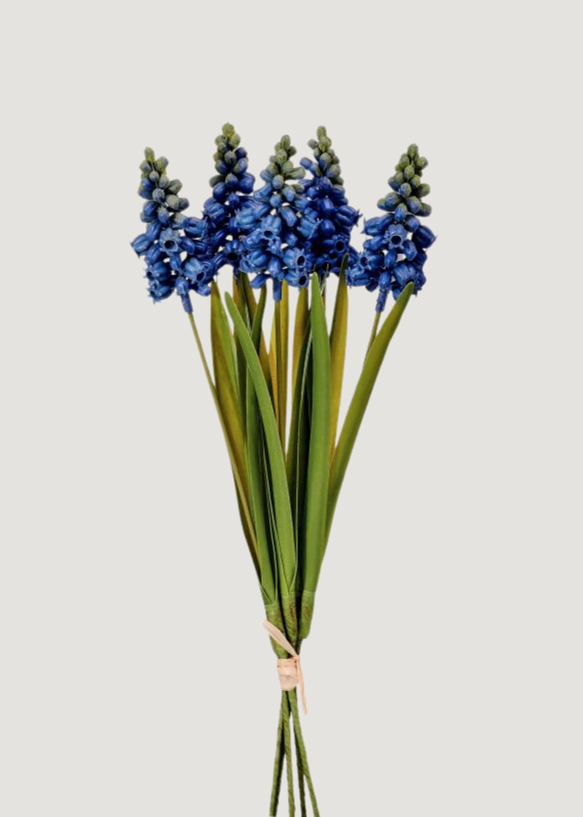 Blue Fake Grape Hyacinth Spring Flower Bundle - 12.5"