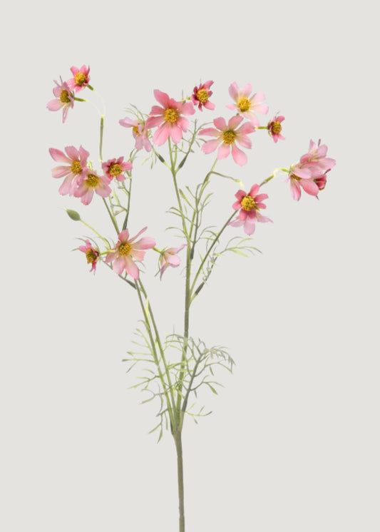Artificial Meadow Cosmos Wildflower Spray in Pink - 31"